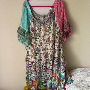 Floral Multicolor Bohemian Dress